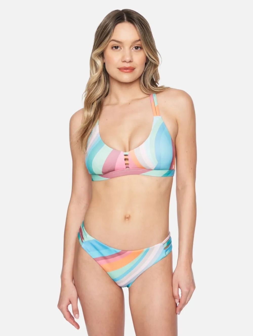 2 Piece Hurley X Moore Aloha Max Retro Wave Moderate Bikini Set